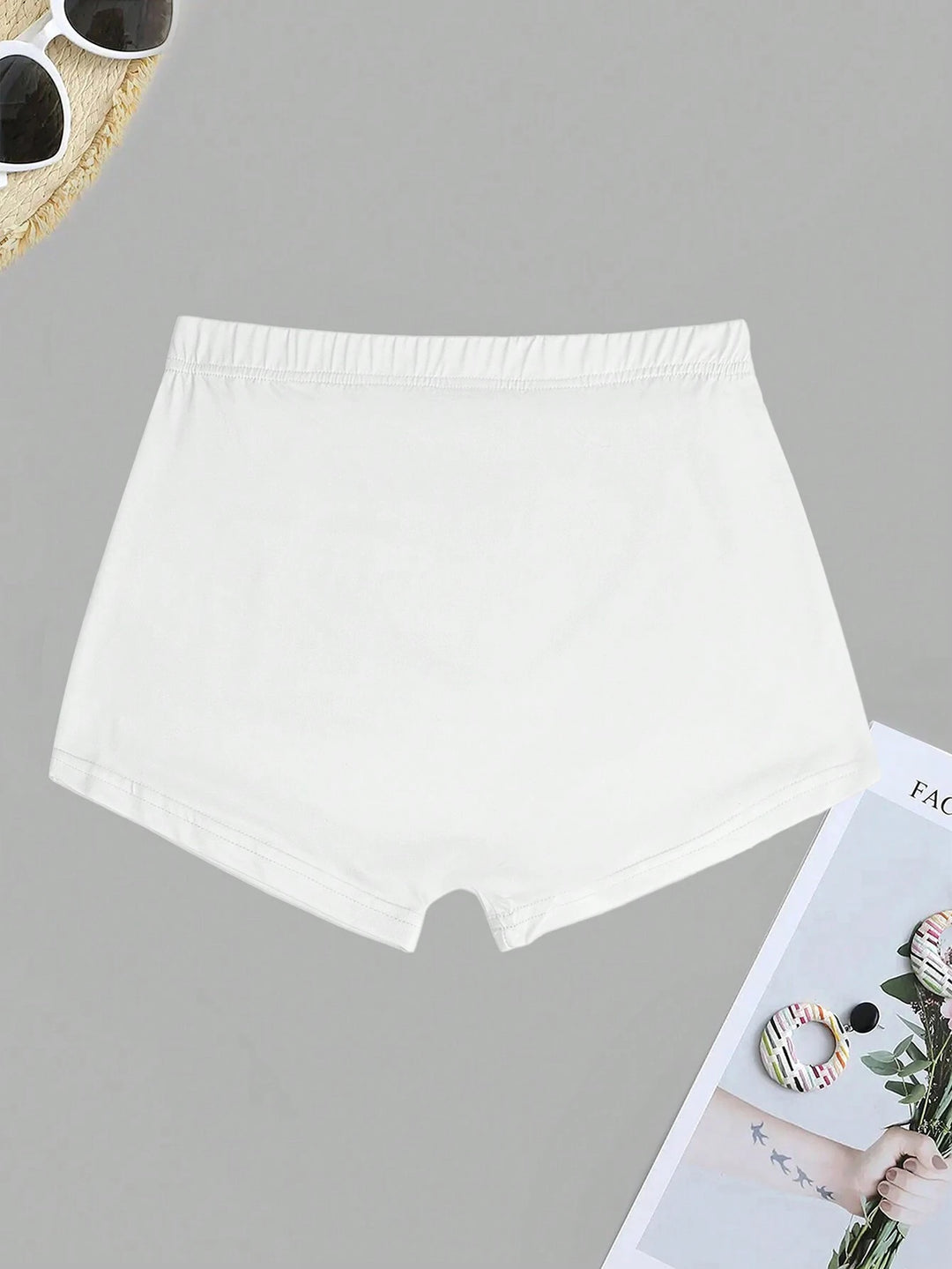 Pantaloni scurți SHEIN, alb