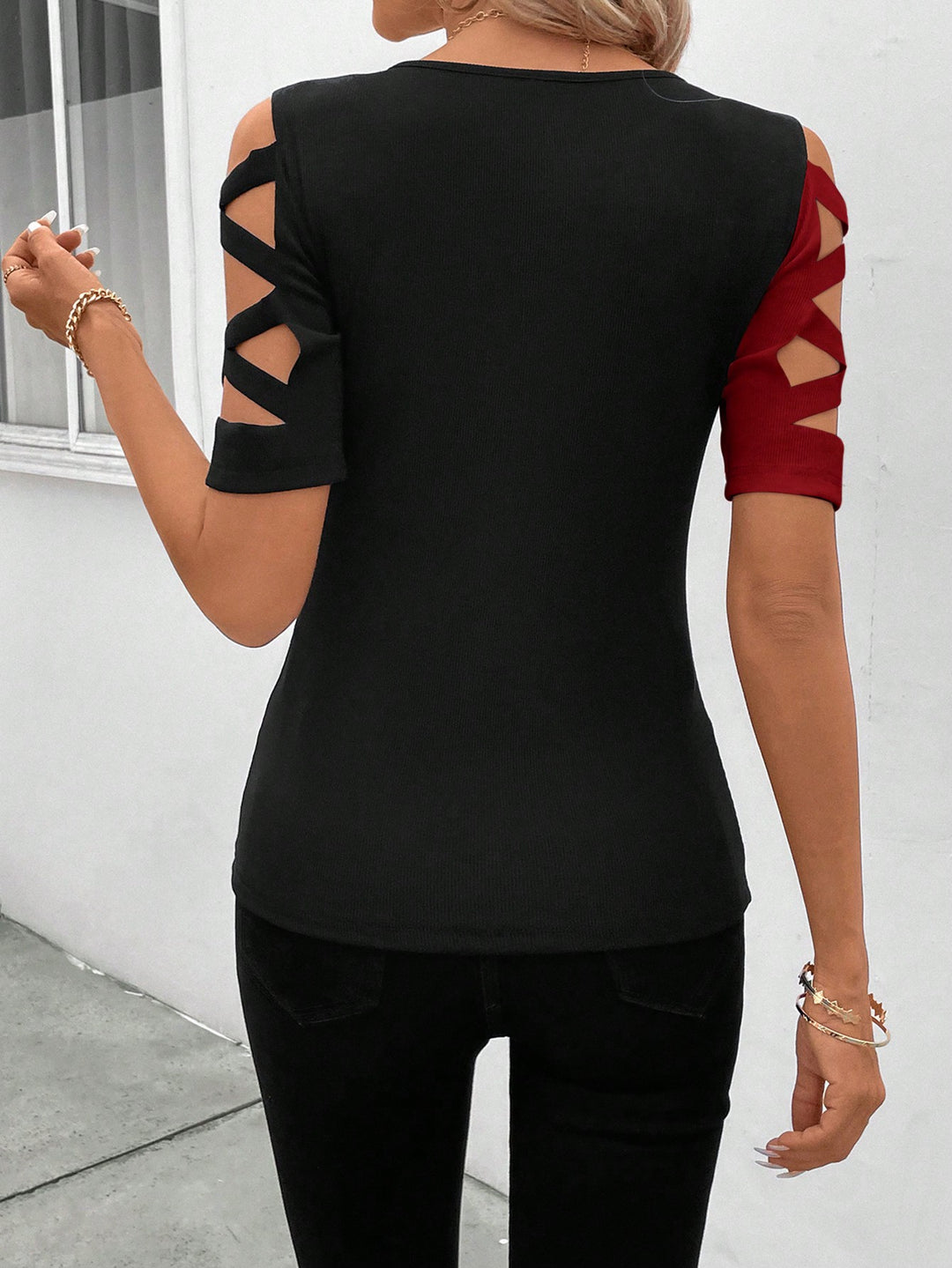 Tricou SHEIN, vișiniu