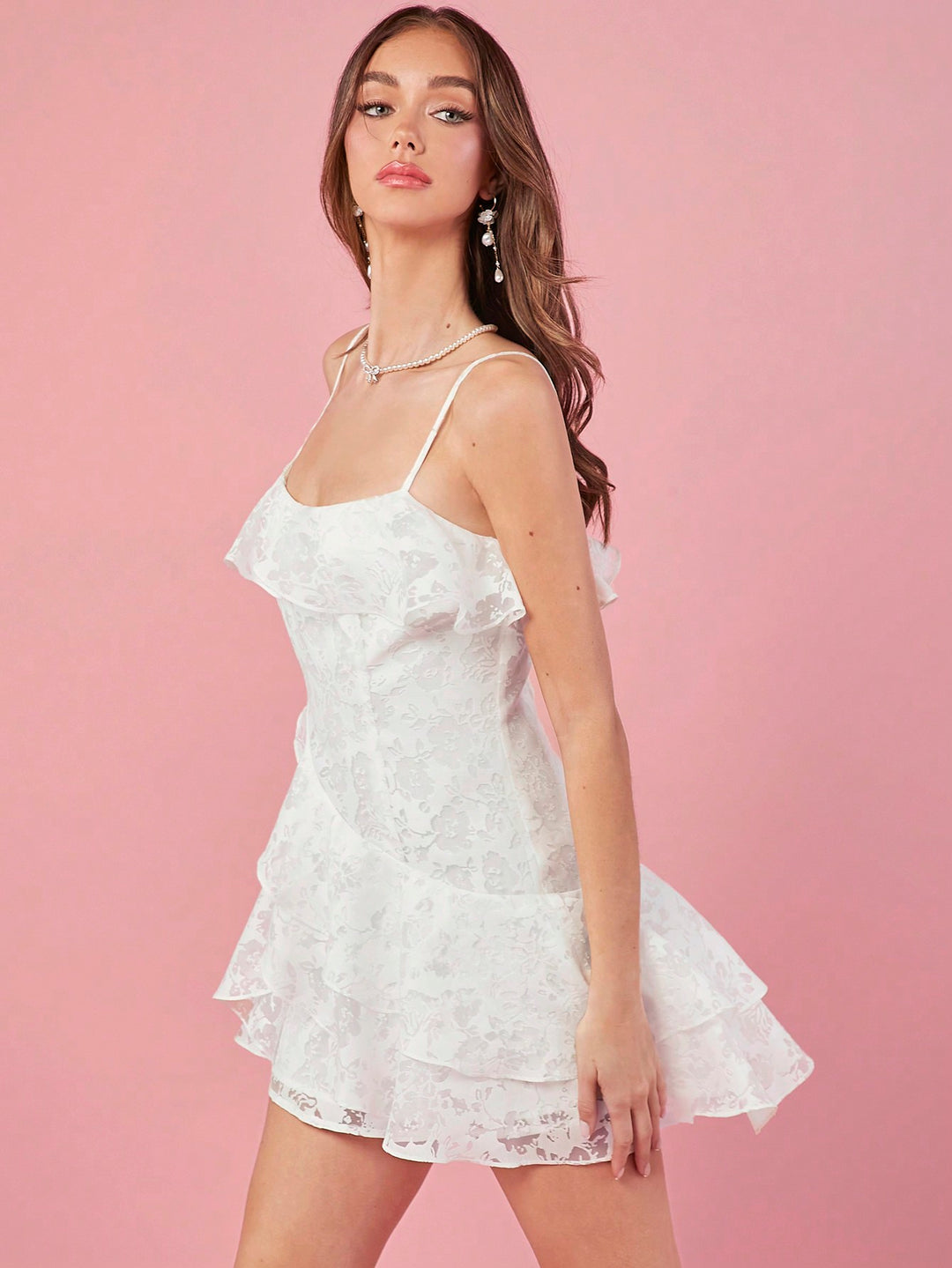 Rochie mini SHEIN, alb