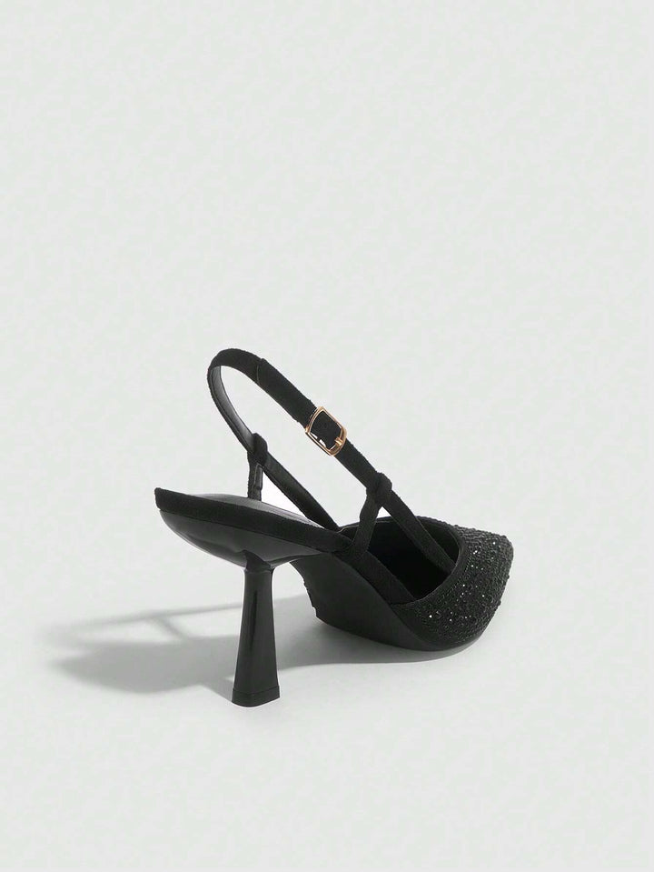 Pantofi cu toc SHEIN, negru