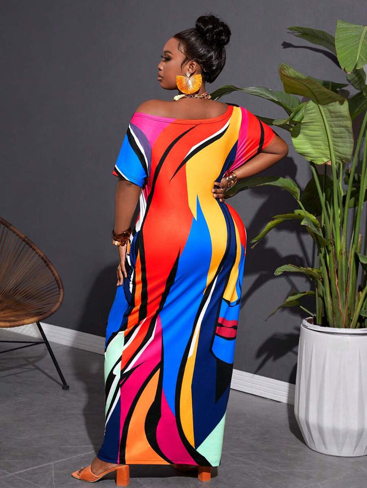 Rochie maxi SHEIN, mix culori