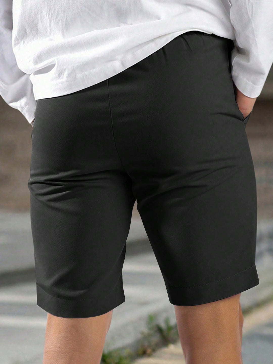 Pantaloni scurți SHEIN, negru