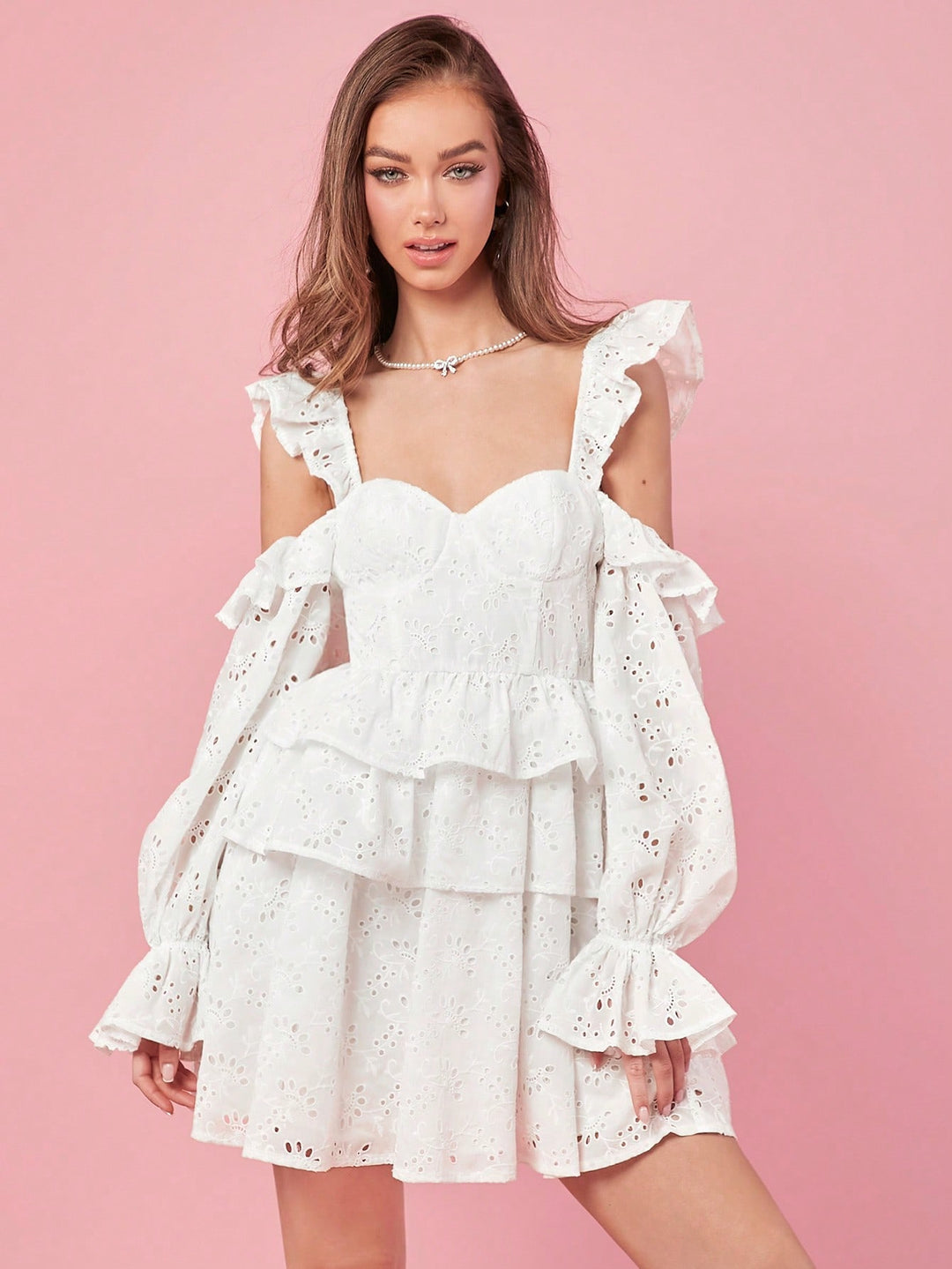Rochie scurtă SHEIN, alb