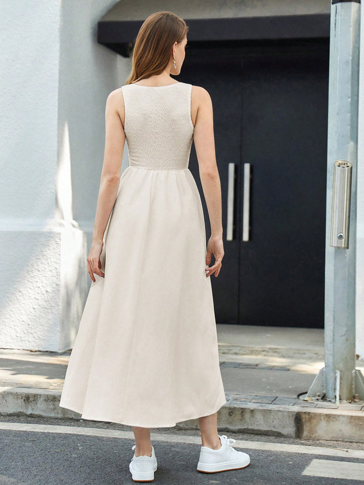 Rochie maxi SHEIN, crem