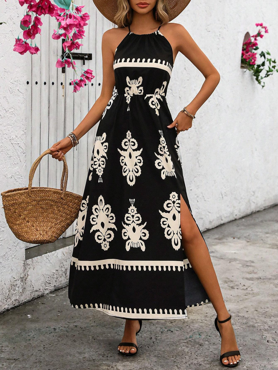 SHEIN Maxi dress, black