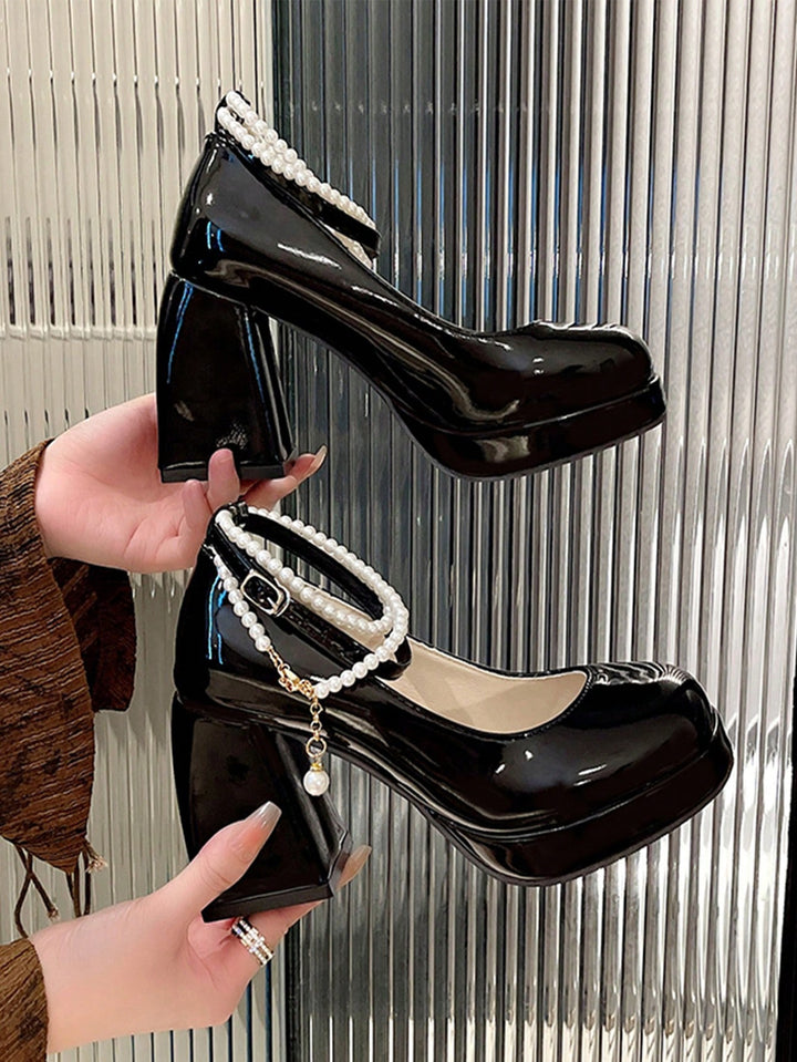 Pantofi cu toc SHEIN, negru