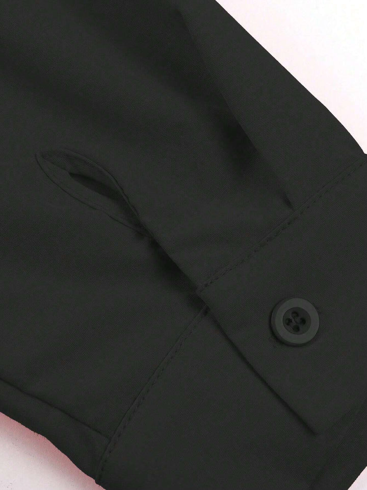 Shein Curve+ midi ruha, fekete