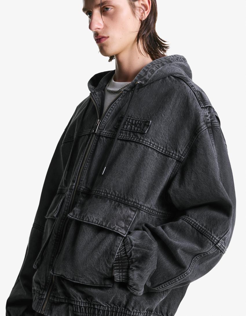 Jachetă BERSHKA, negru