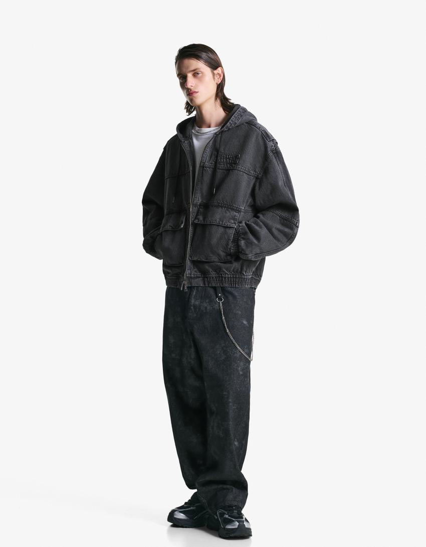 Jachetă BERSHKA, negru
