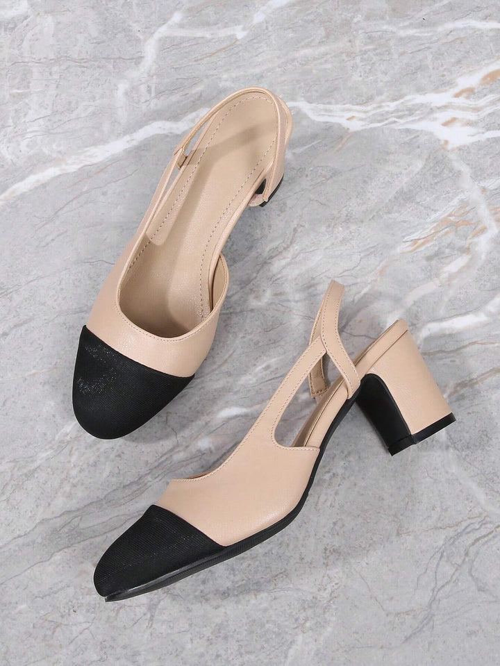Pantofi cu toc SHEIN, bej