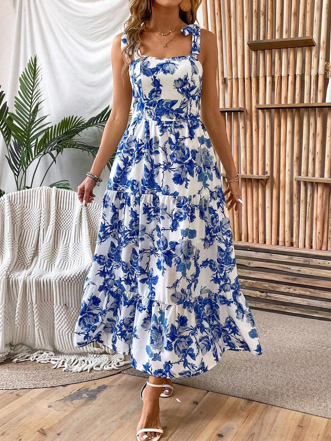 Rochie midi Shein, mix culori