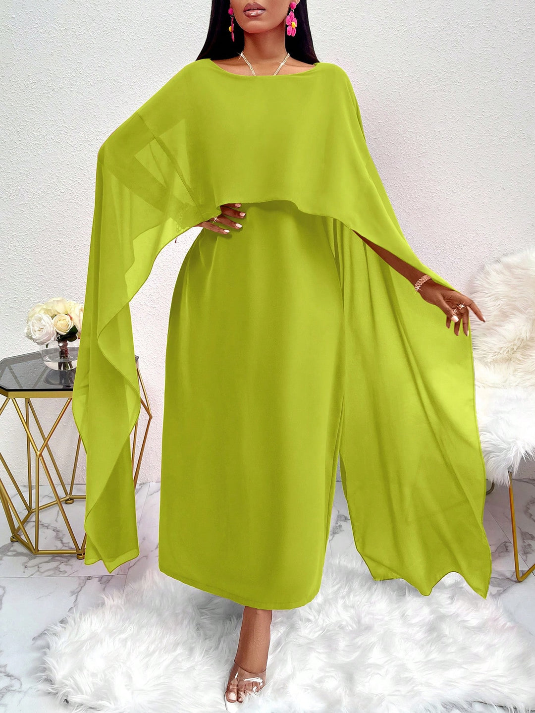 Rochie maxi SHEIN, verde