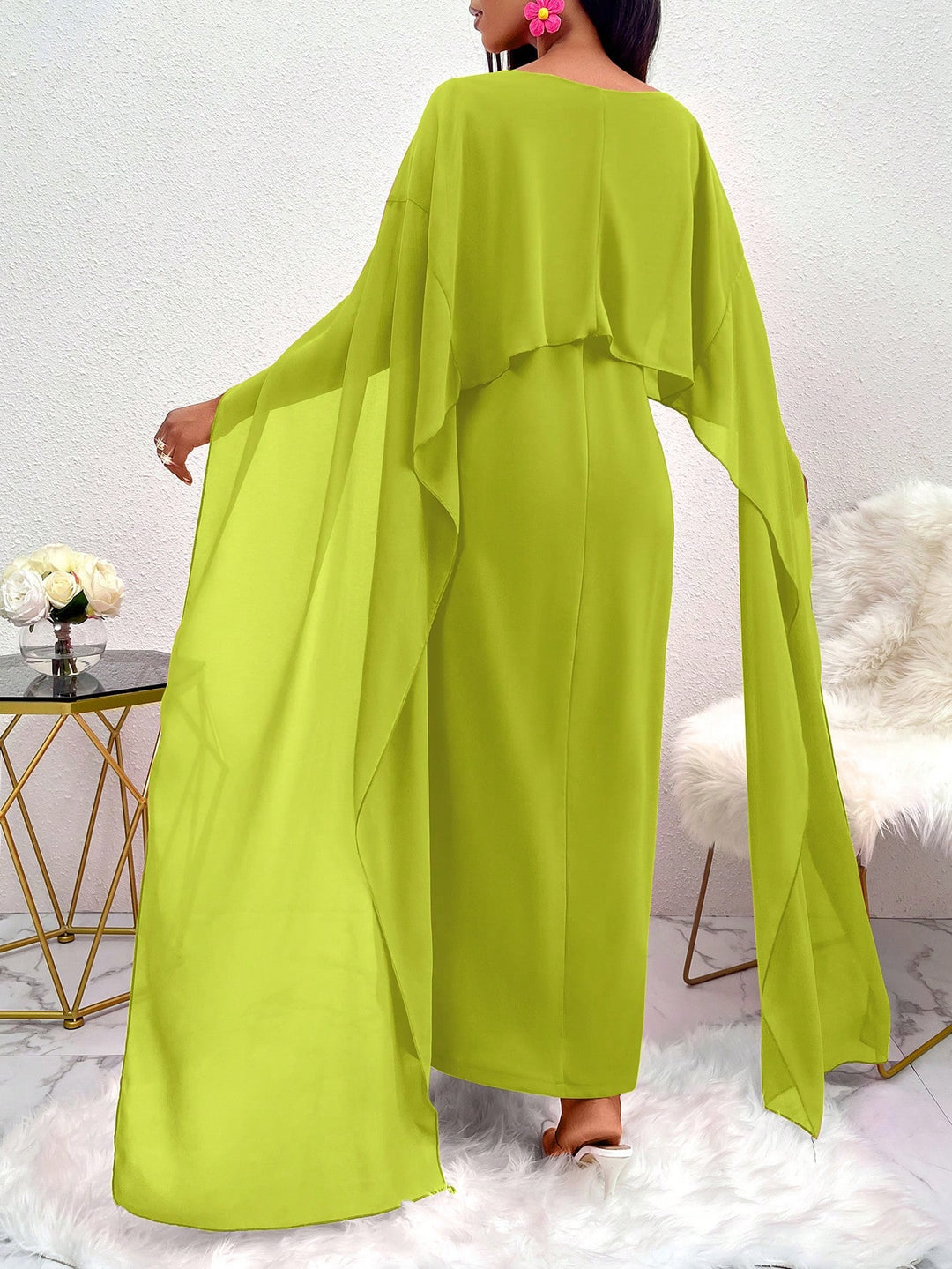 Rochie maxi SHEIN, verde