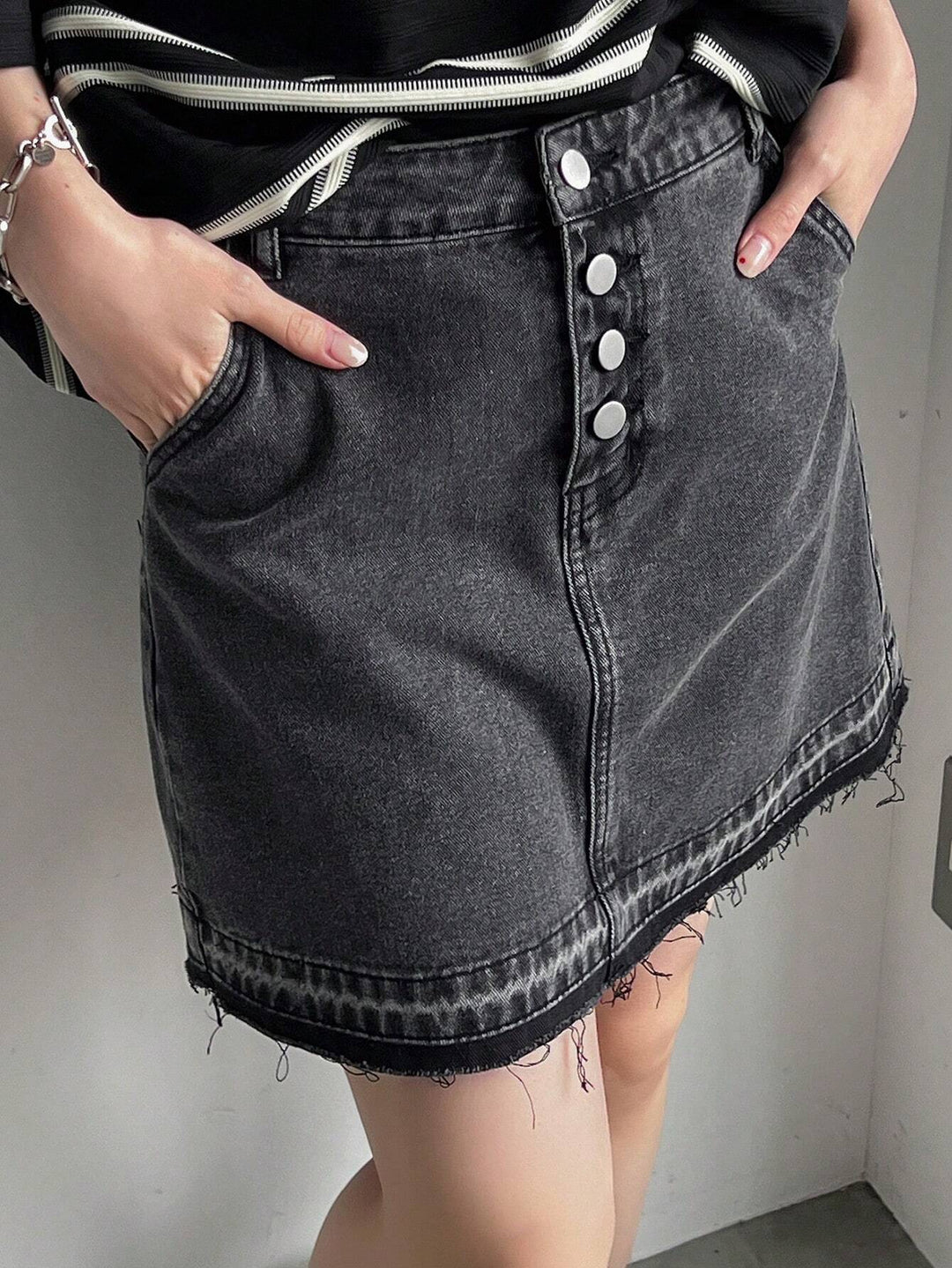 SHEIN miniszoknya, fekete