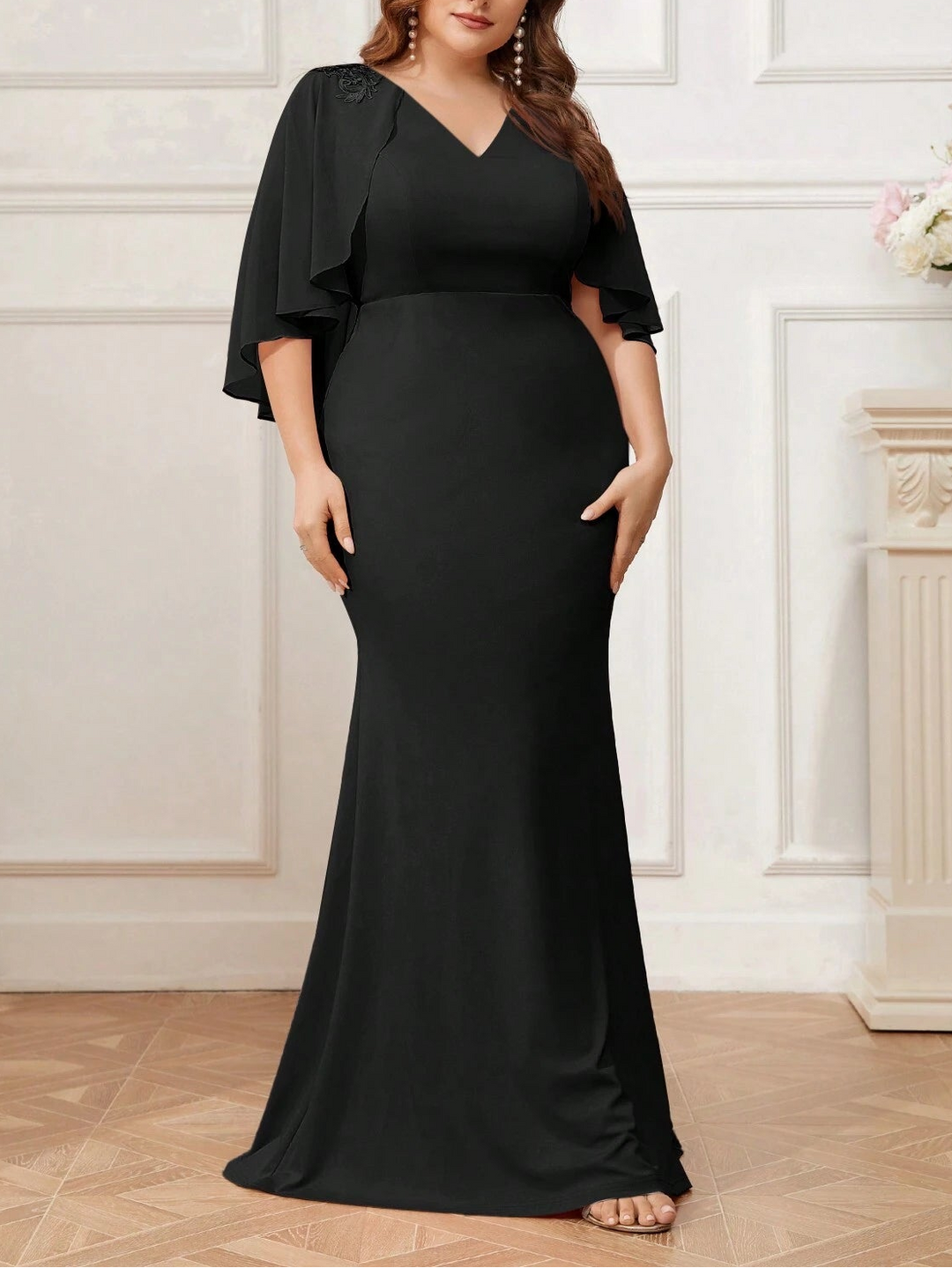 SHEIN maxi ruha, fekete
