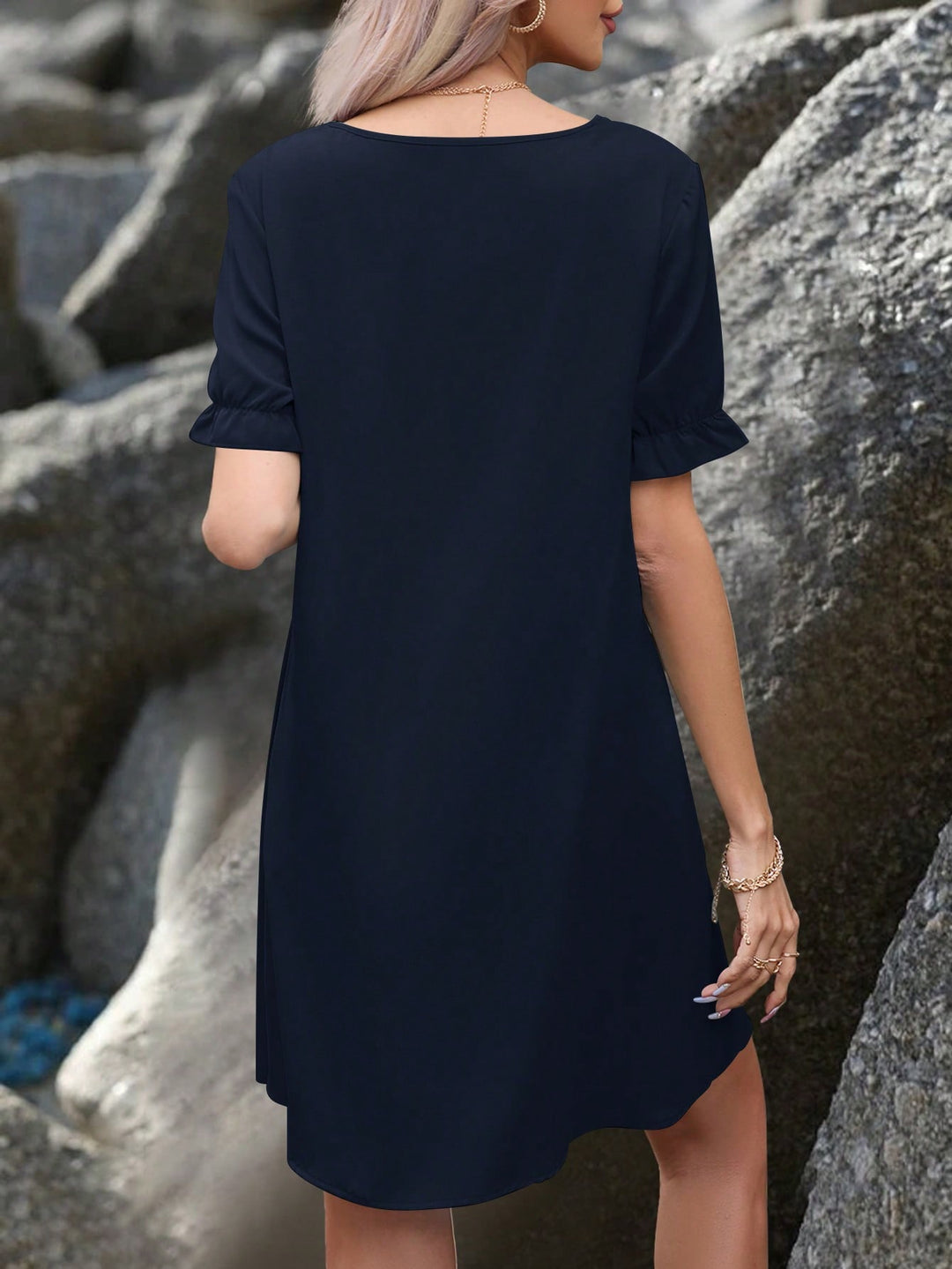 Rochie scurtă SHEIN, albastru