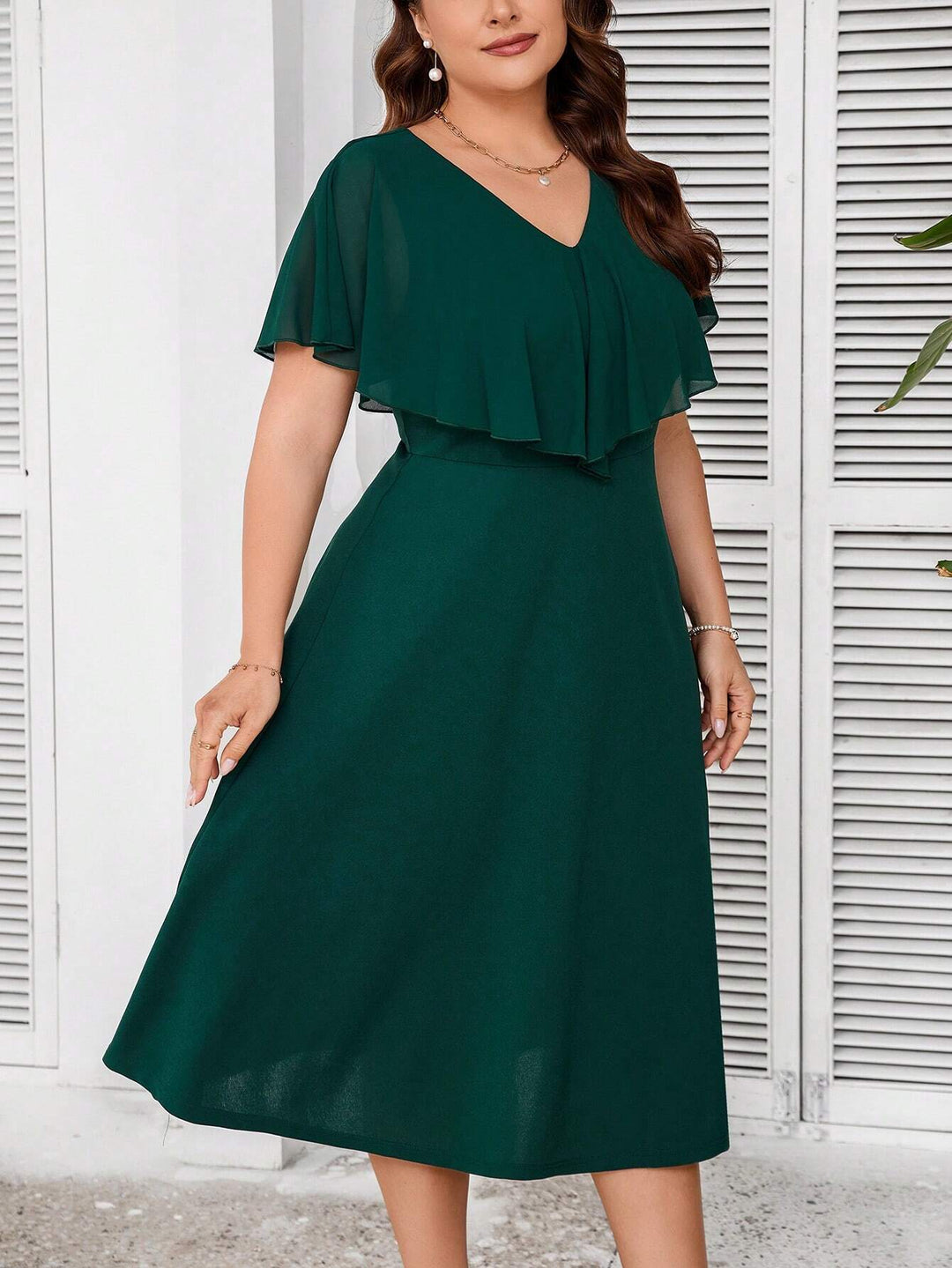 Rochie midi SHEIN, verde