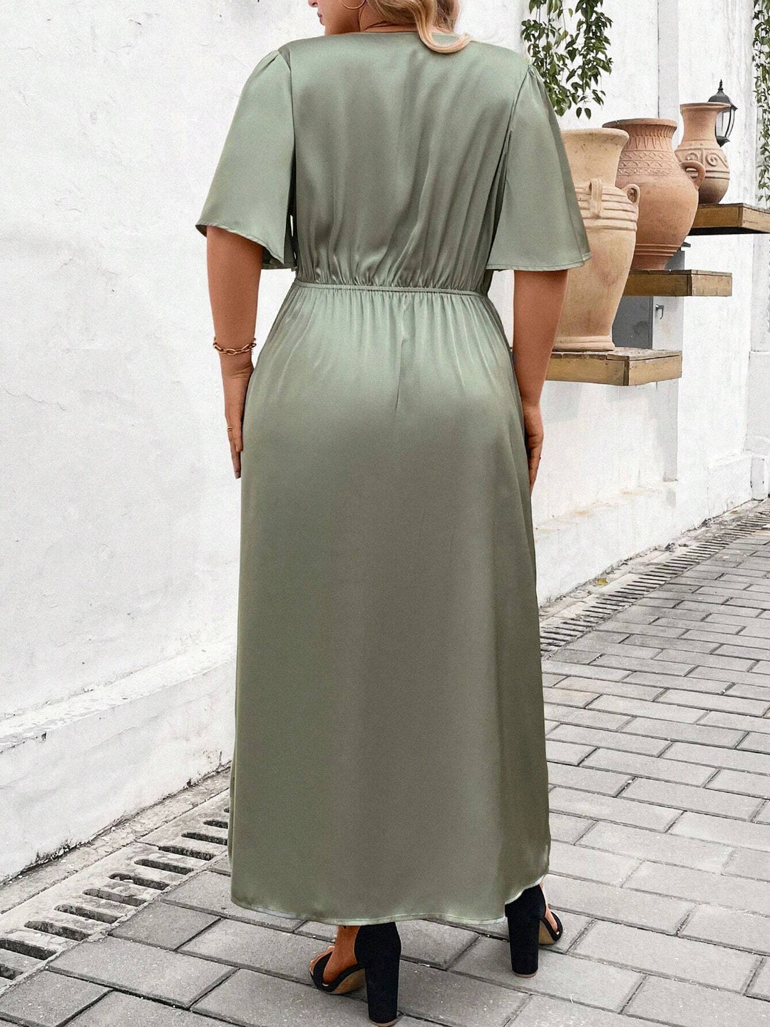 SHEIN zöld maxi ruha
