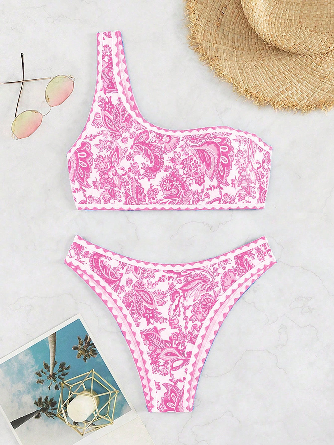 Set bikini SHEIN, roz