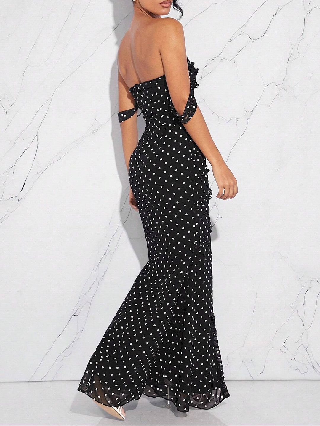 Shein maxi ruha, fekete