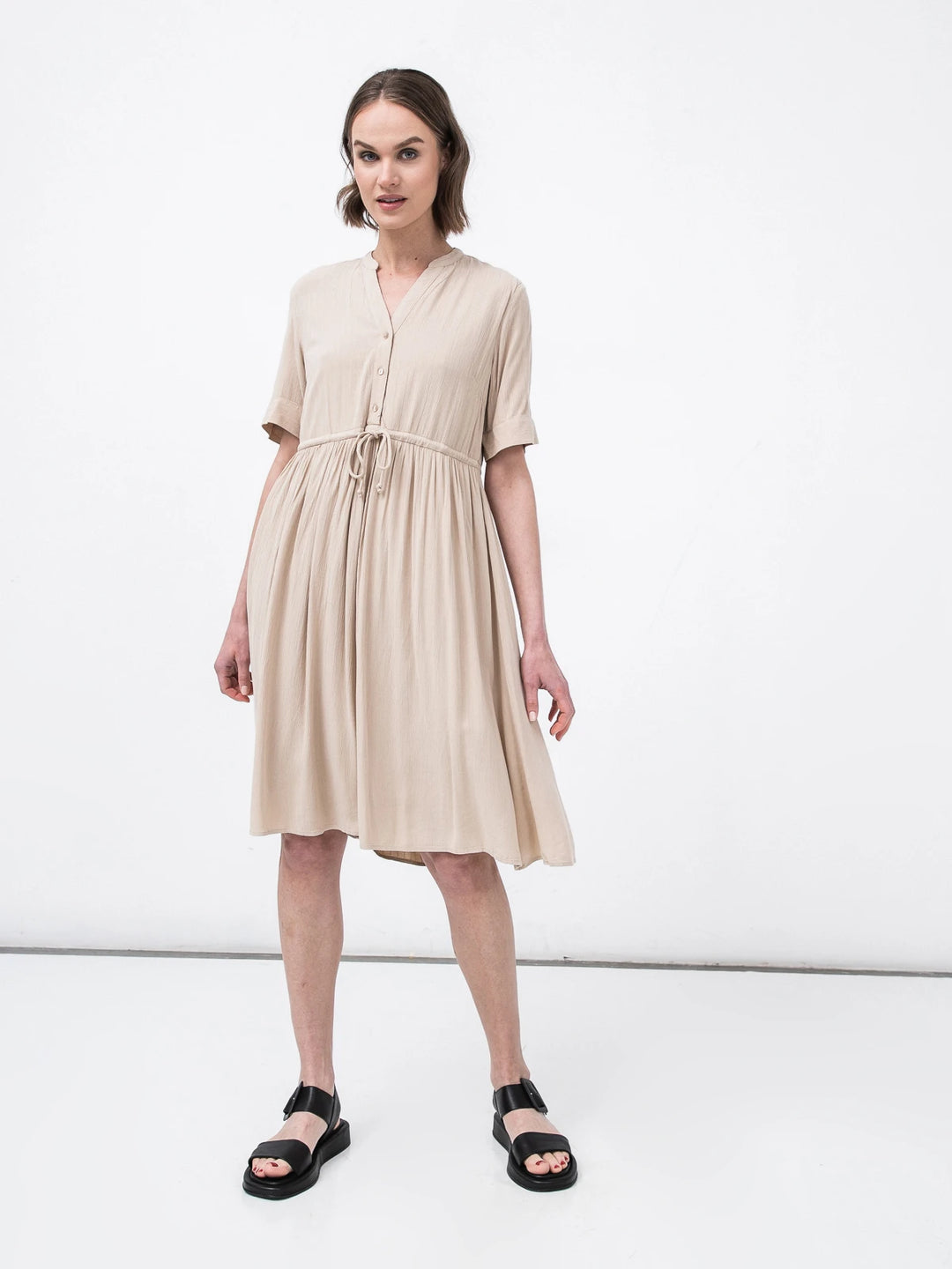 Rochie mini PIECES, bej