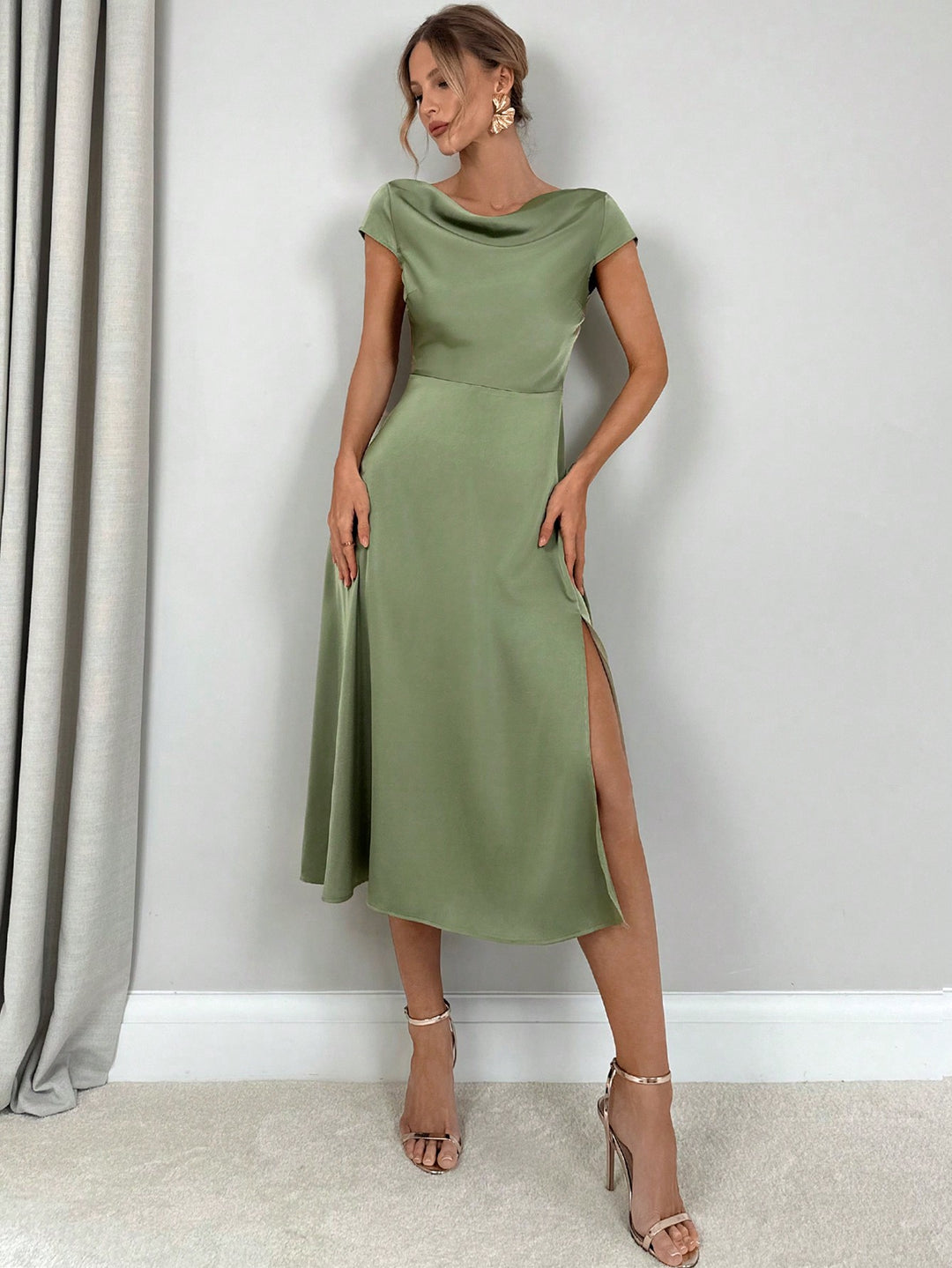 Rochie maxi SHEIN, verde