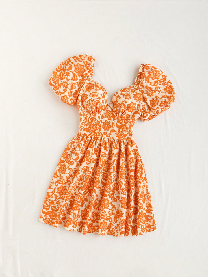 Rochie mini SHEIN, portocaliu