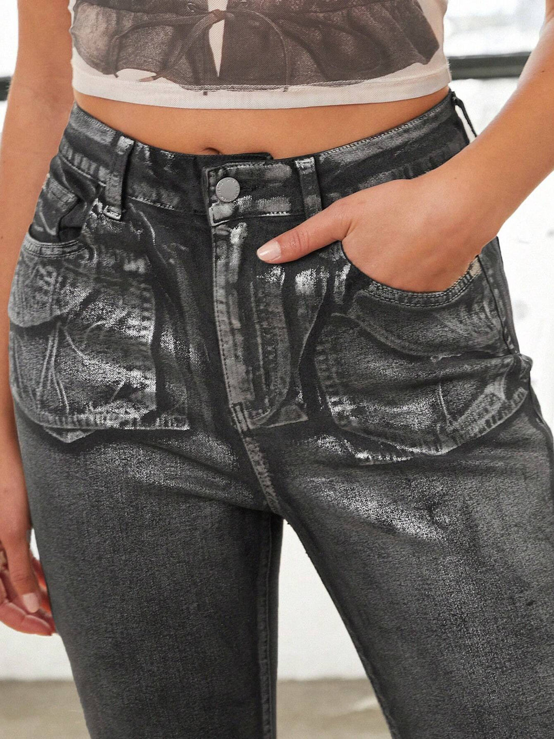 Jeans SHEIN, gri