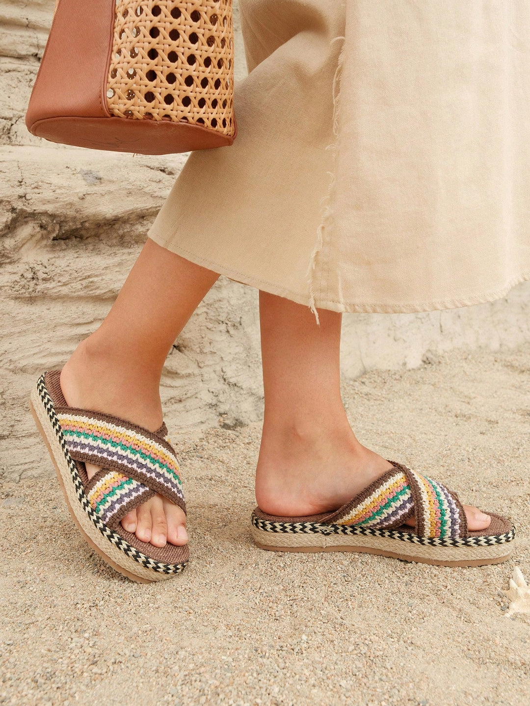 Sandale SHEIN, maro