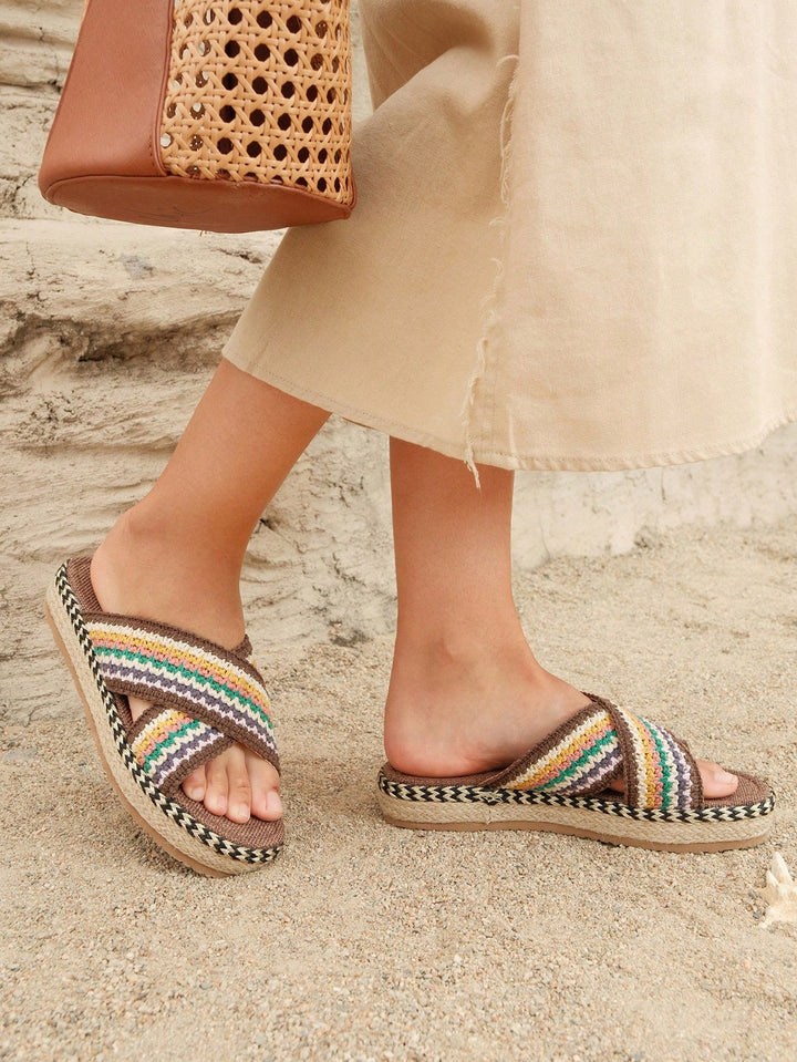 Sandale SHEIN, maro