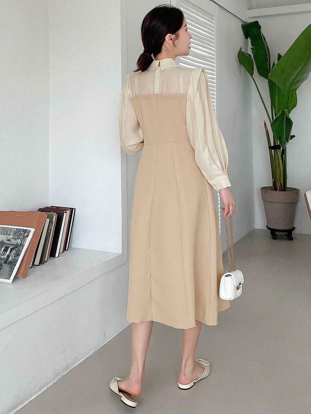 Rochie midi SHEIN, kaki