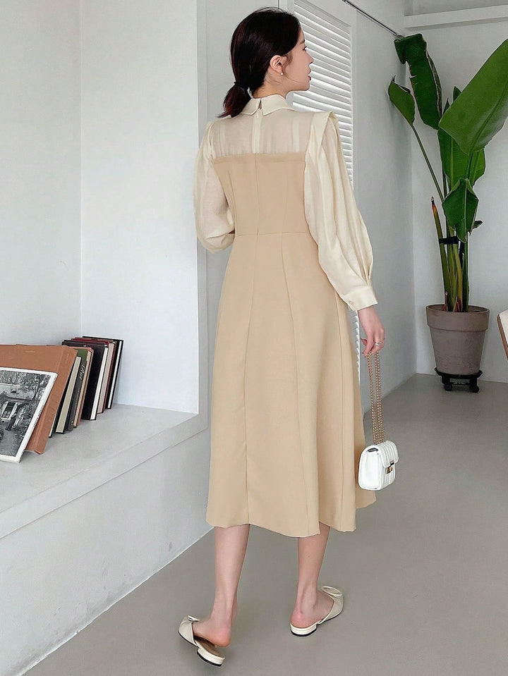 Rochie midi SHEIN, kaki
