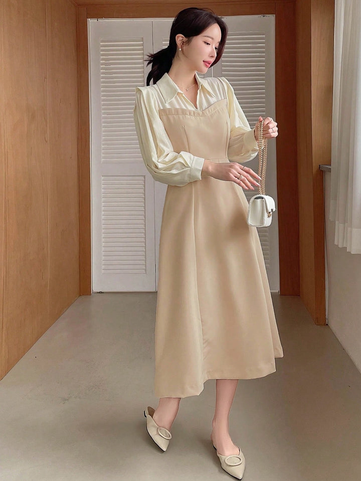Rochie midi SHEIN, kaki
