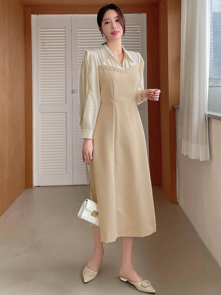 Rochie midi SHEIN, kaki