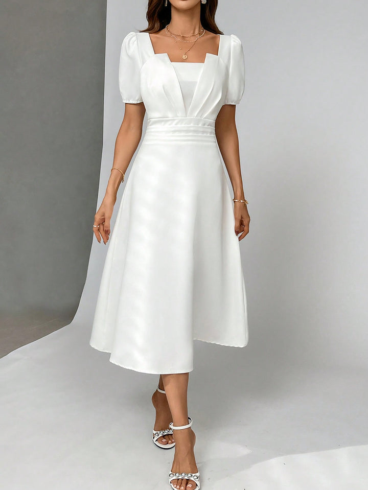 Rochie midi SHEIN, alb