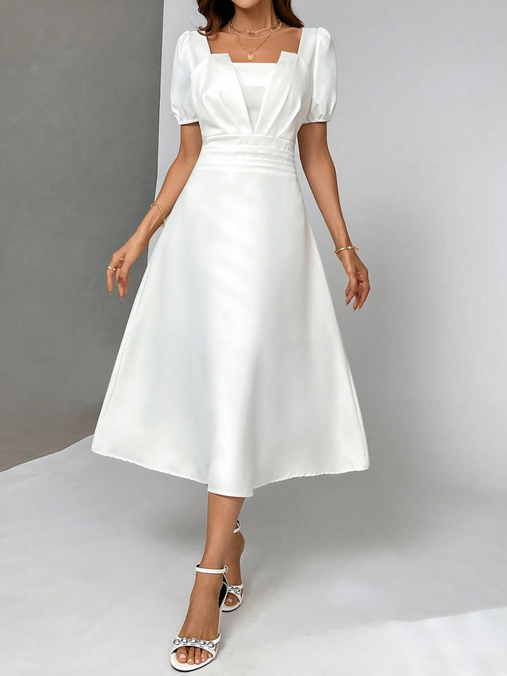 Rochie midi SHEIN, alb
