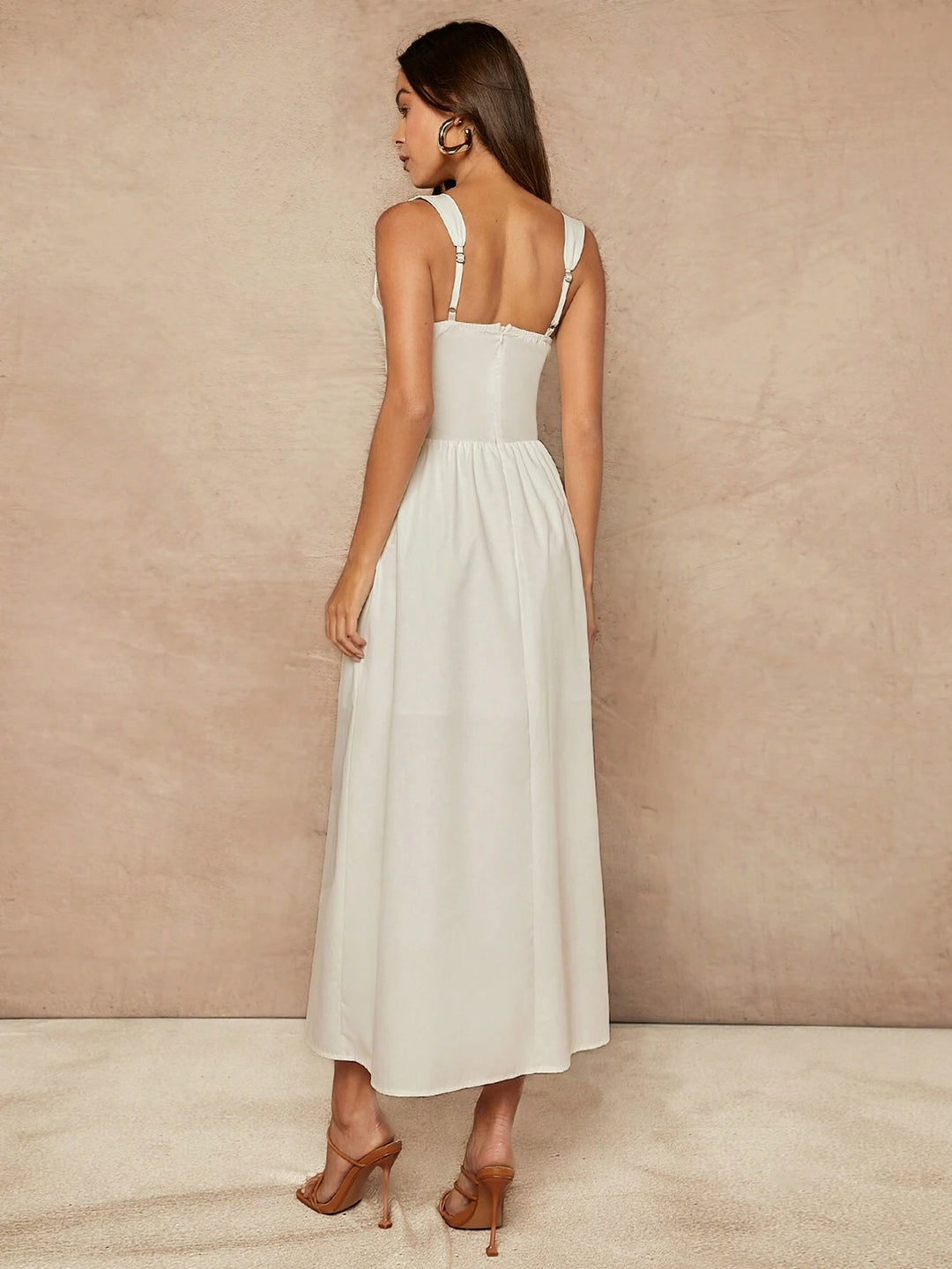 Rochie maxi SHEIN, alb