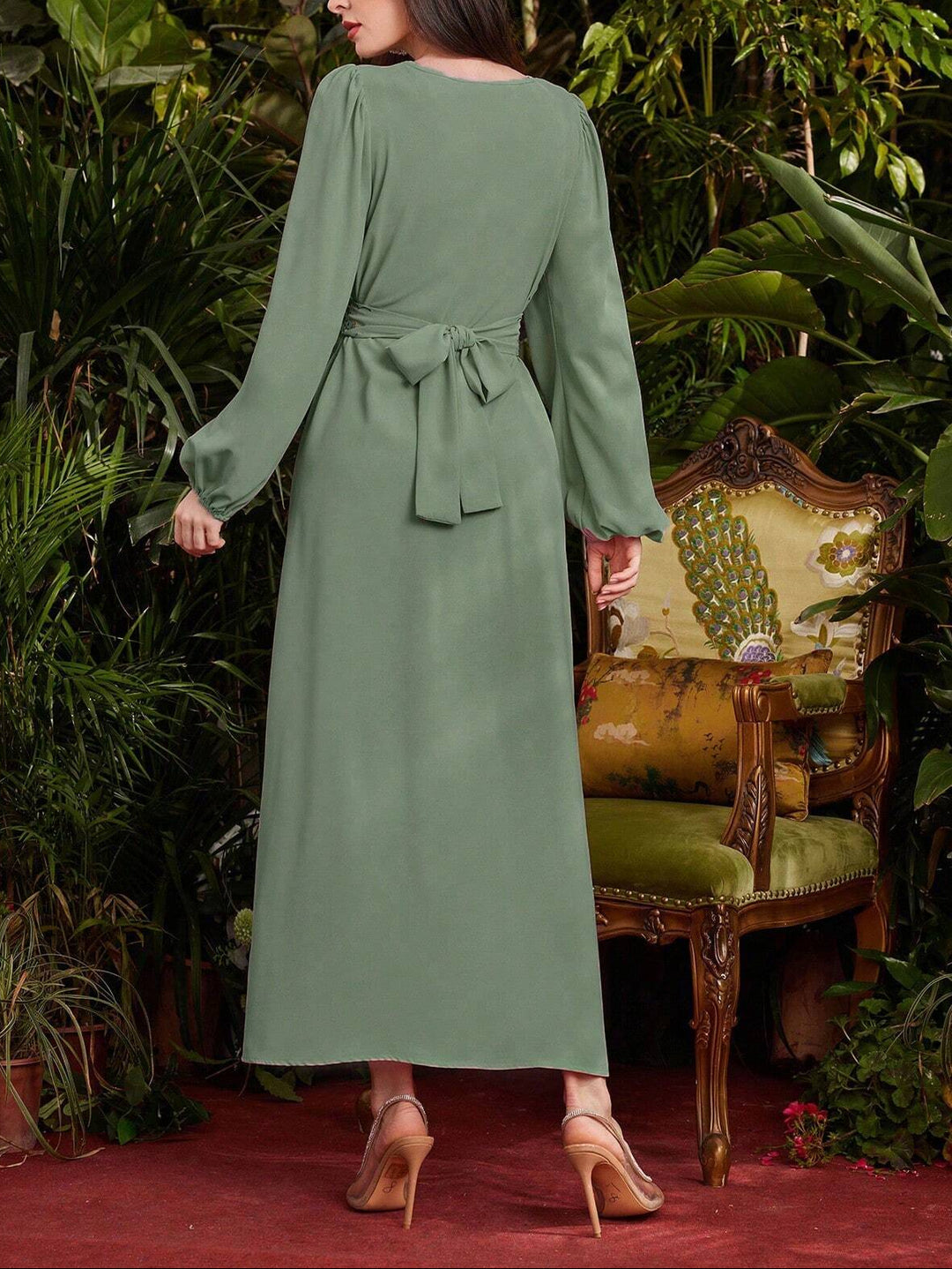 Rochie midi Shein, verde