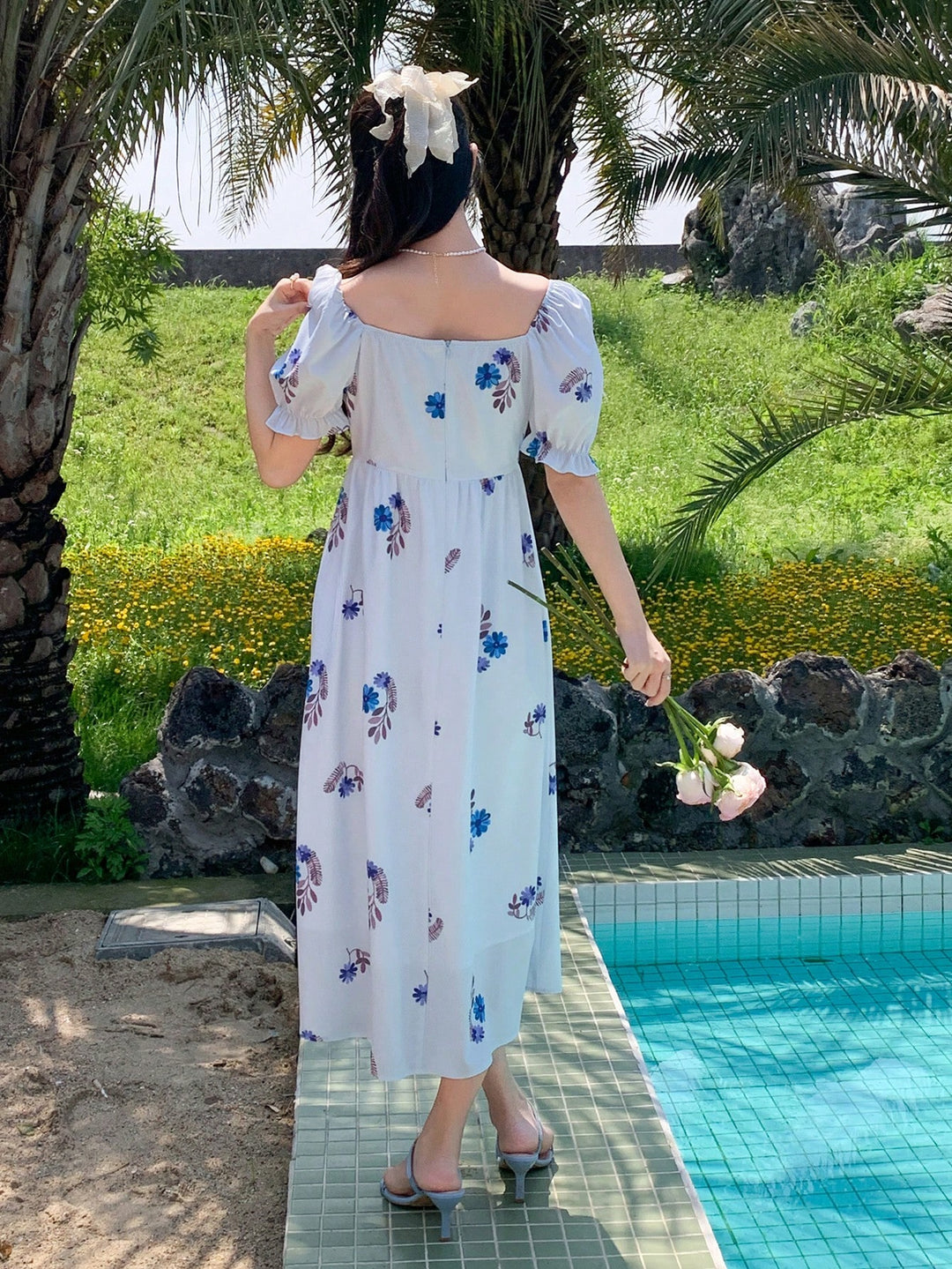 Rochie midi SHEIN, albastru