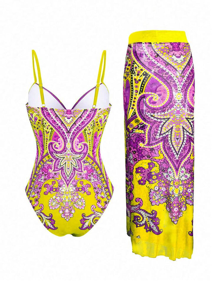 Set costum de baie SHEIN, mix culori