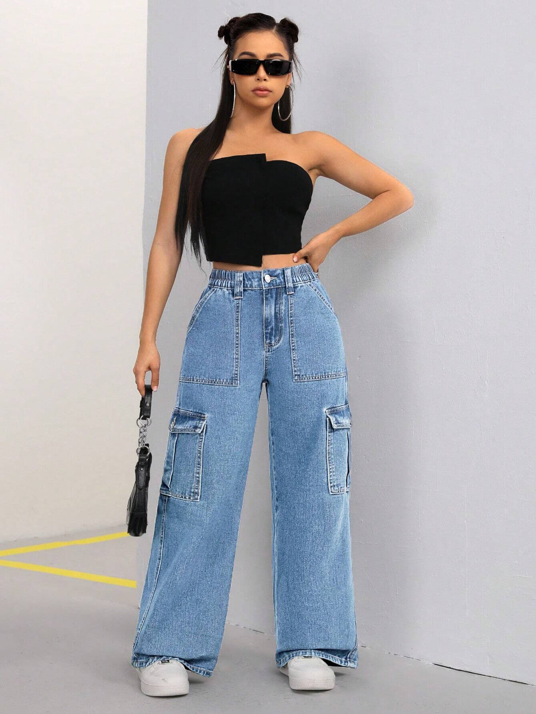 Jeans SHEIN, albastru