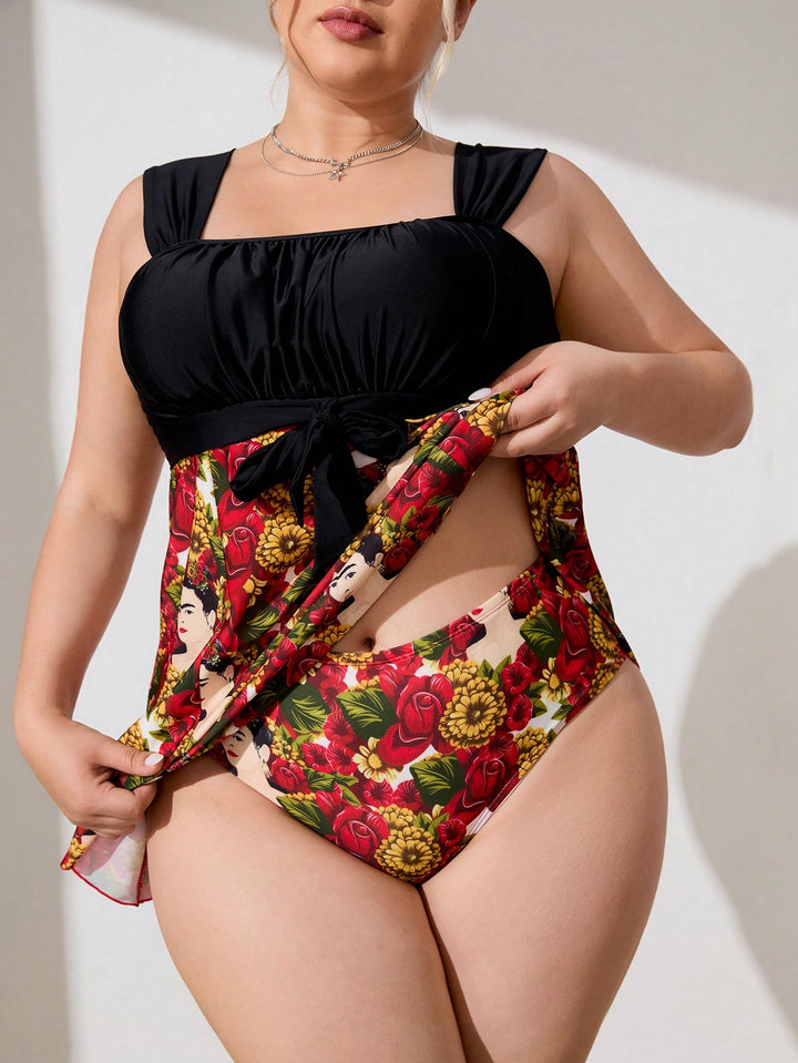 Costum de baie SHEIN, mix culori