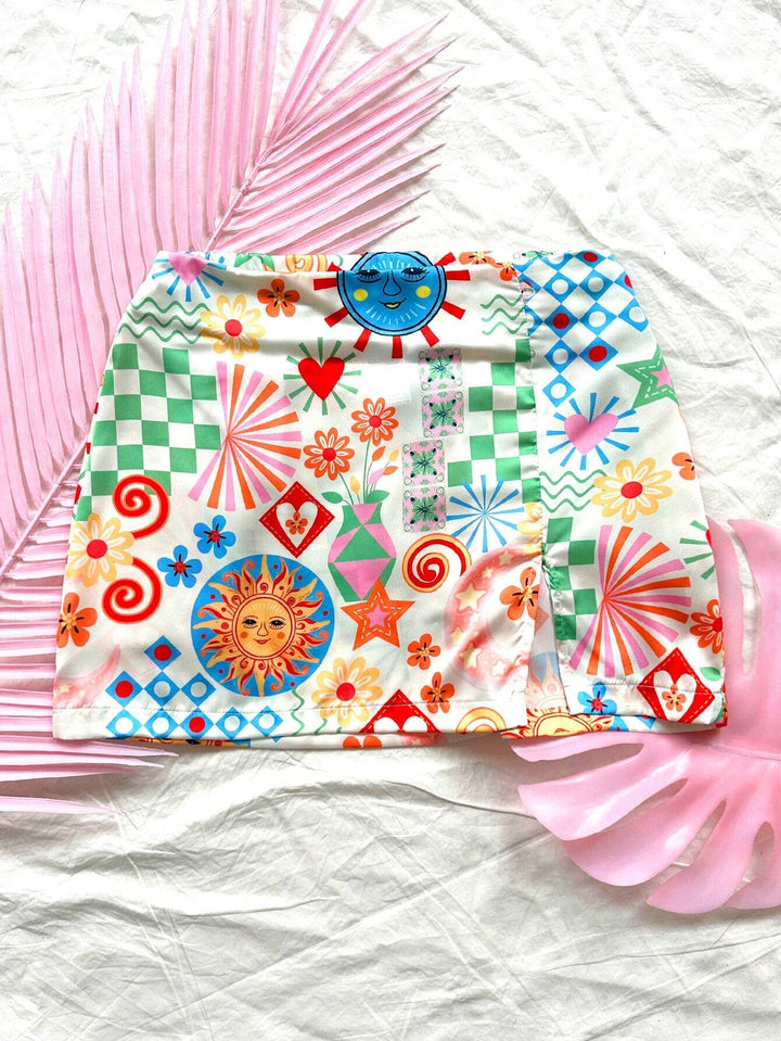 Fustă mini SHEIN, mix culori