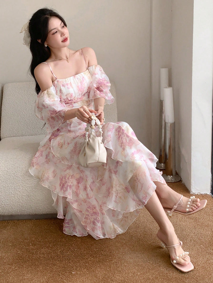 Rochie midi SHEIN, mix culori