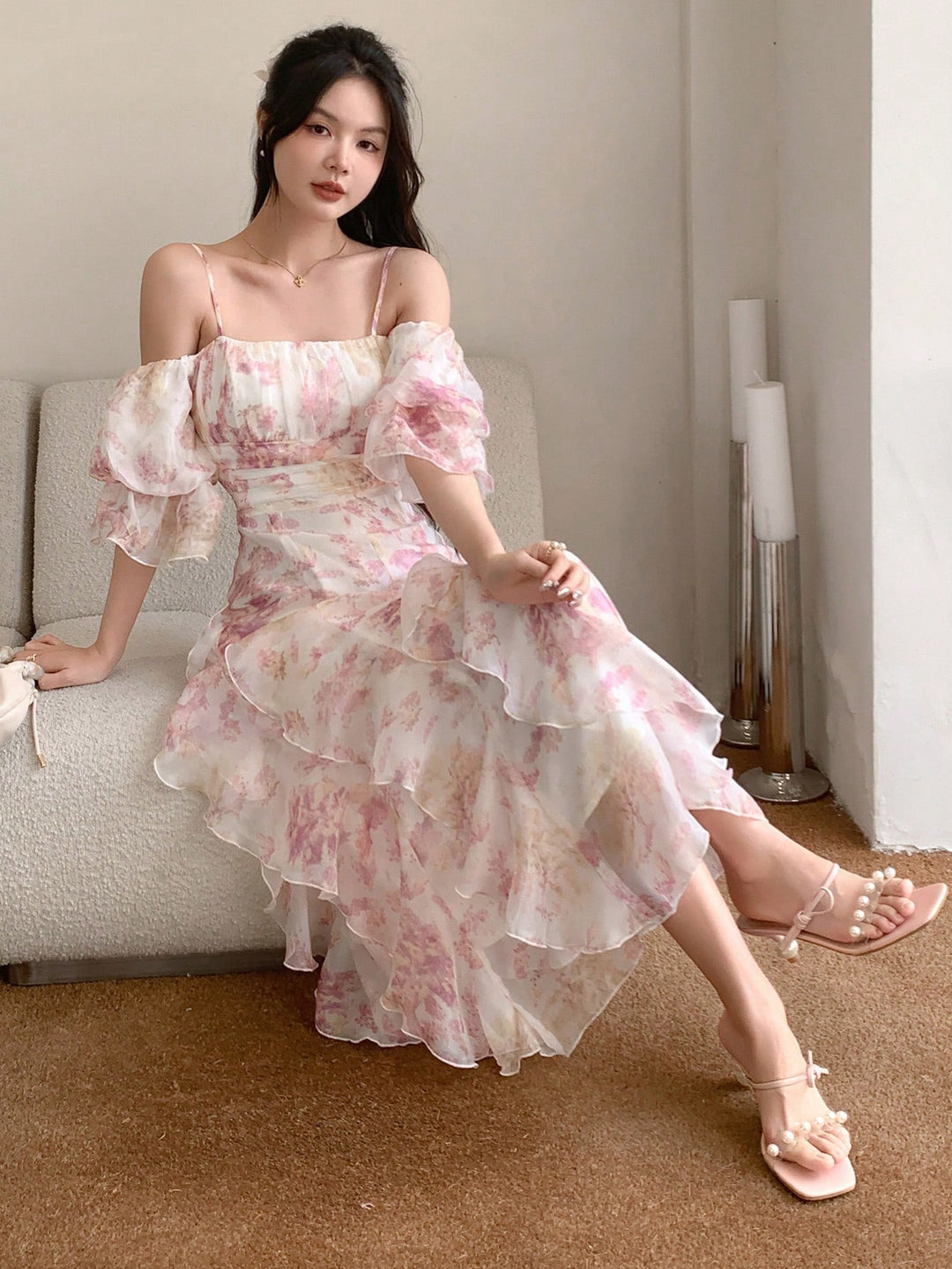 Rochie midi SHEIN, mix culori