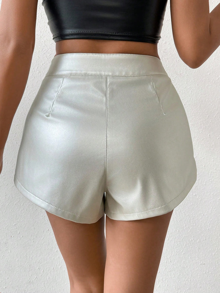 Pantaloni scurți SHEIN, argintiu