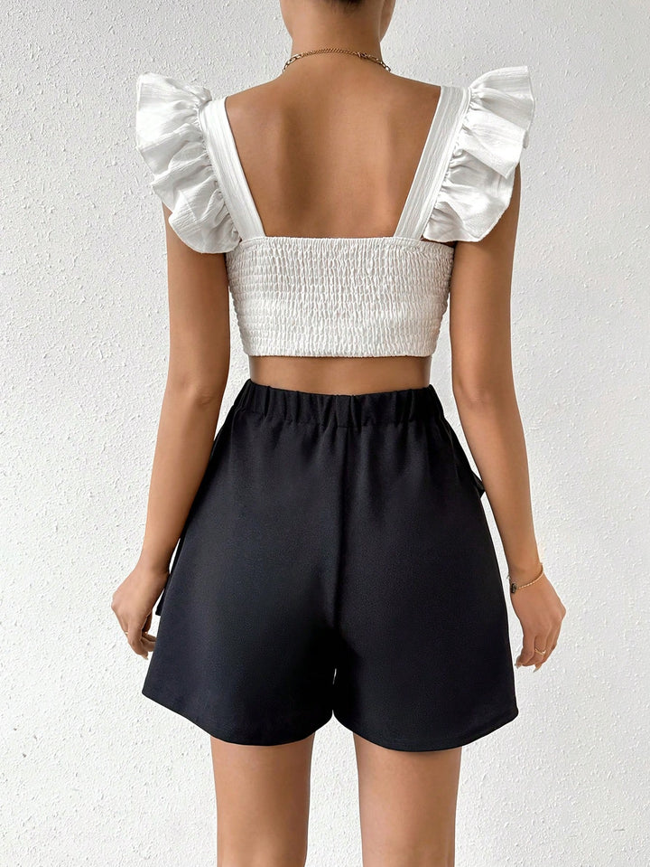 Pantaloni scurți SHEIN, negru