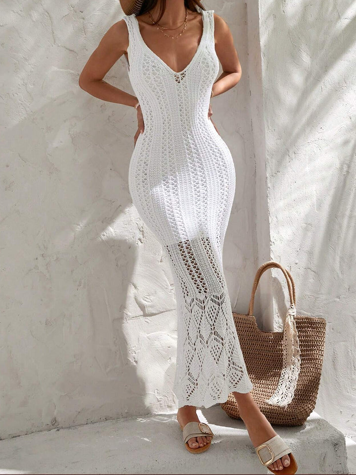 SHEIN maxi ruha, fehér