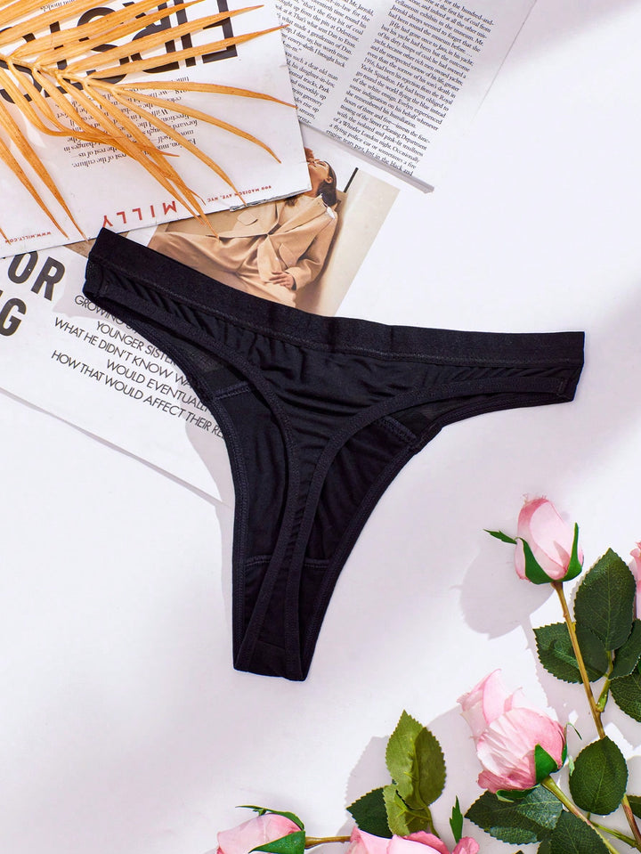Slip tanga SHEIN, negru