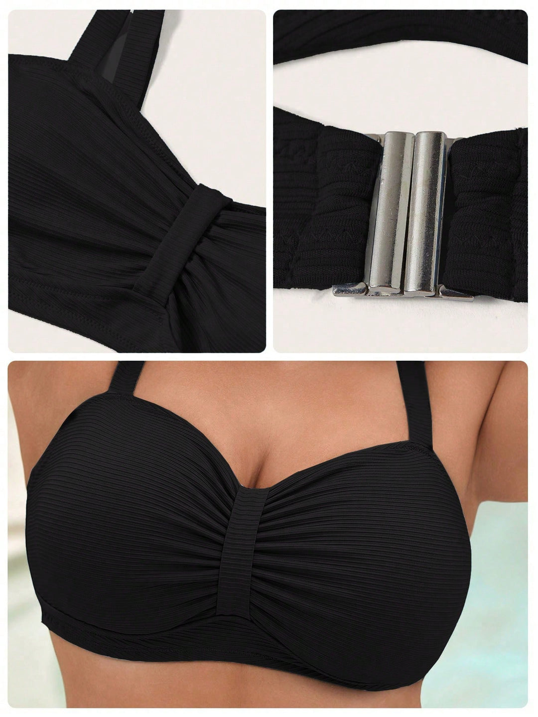 Sutien de baie SHEIN, negru